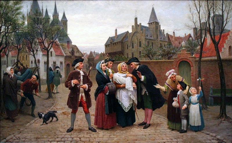 Felix de Vigne A Baptism in Flanders in the 18th Century Spain oil painting art